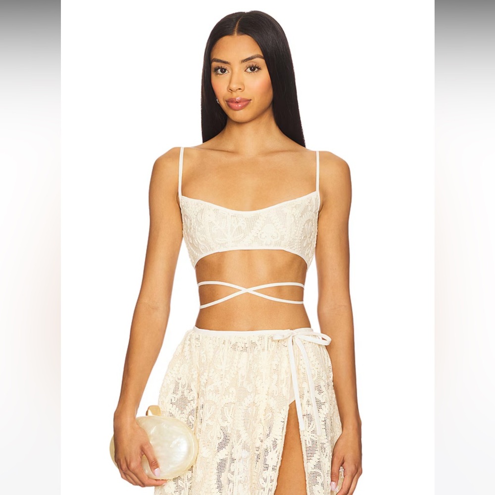 Sau Lee Amare Bralette in Vanilla Cream